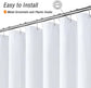 Shower Curtain - Waffle Shower Curtain - 180 x 200 cm - White Shower Curtain - Textured Fabric - Bathroom Shower Curtain - Waterproof - Machine Washable