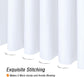 Shower Curtain - Waffle Shower Curtain - 180 x 200 cm - White Shower Curtain - Textured Fabric - Bathroom Shower Curtain - Waterproof - Machine Washable