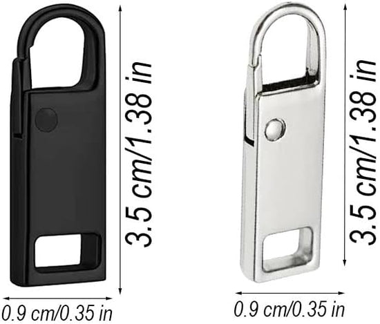 Reserve zips - 12-pack metal zips - removable - suitable for wallets - clothing - jeans - suitcases - luggage