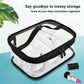 Transparent toiletry bags - 2 pieces of portable makeup bags Transparent cosmetic bag with handle - zip - waterproof travel bag