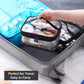 Transparent toiletry bags - 2 pieces of portable makeup bags Transparent cosmetic bag with handle - zip - waterproof travel bag