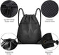 Drawstring sports bag - large sports bag with PE pocket and external zip - waterproof drawstring swim backpack for men, women, boys and girls - sports, school, beach holiday, swimming, travel, yoga