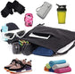 Drawstring sports bag - large sports bag with PE pocket and external zip - waterproof drawstring swim backpack for men, women, boys and girls - sports, school, beach holiday, swimming, travel, yoga