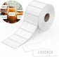 1000 stickers on a roll - food labels - self-adhesive blank labels 60 × 30 mm - white - removable. Suitable for frozen products - kitchens - supermarkets - office supplies - refrigerators - laboratory refrigerators - jam - spices.