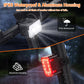 Bike light - IPX6 waterproof - Front and rear light - Rechargeable - Type-C charging port - 5+6 modes - Front and rear light combination - 300 lumens - Super bright - Night riding - Suitable for kids and adults - 106 g