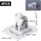 4 pieces of self-adhesive curtain rod brackets No drilling required Curtain hooks Fixed rod bracket Curtain rod wall mounting bracket Towel rod hooks for home Bathroom Kitchen Hotel Towel Clothes Hanging (White)