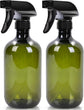 Cleaning spray bottle, hair spray bottle, plant sprayer, durable trigger, refillable, clear plastic, 2x 500ml (3 spray heads) empty garden sprayer, hair sprayer