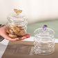 Household candy jar - desk candy box - candy jar with 3D fruit lid and snack compartment (two parts)