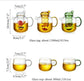 Handmade glass teapot for the stove with removable glass tea infuser - 2-in-1 flower teapot - Suitable for electric cooktops and kitchen appliances (colour: green)