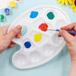 Acrylic paint palette, mixing palette, plastic palette, paint palette, 10-hole white round paint palette for watercolor, acrylic and oil paint, do-it-yourself, craft, professional fine art painting