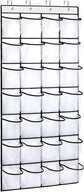 Hanging shoe bag organizer - 28-compartment shoe rack behind the door - transparent shoe rack - hanging shoe rack behind the door - large capacity shoe rack - with hooks
