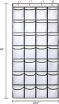 Hanging shoe bag organizer - 28-compartment shoe rack behind the door - transparent shoe rack - hanging shoe rack behind the door - large capacity shoe rack - with hooks