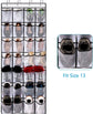 Hanging shoe bag organizer - 28-compartment shoe rack behind the door - transparent shoe rack - hanging shoe rack behind the door - large capacity shoe rack - with hooks