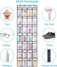 Hanging shoe bag organizer - 28-compartment shoe rack behind the door - transparent shoe rack - hanging shoe rack behind the door - large capacity shoe rack - with hooks