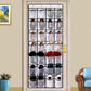 Hanging shoe bag organizer - 28-compartment shoe rack behind the door - transparent shoe rack - hanging shoe rack behind the door - large capacity shoe rack - with hooks