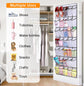 Hanging shoe bag organizer - 28-compartment shoe rack behind the door - transparent shoe rack - hanging shoe rack behind the door - large capacity shoe rack - with hooks
