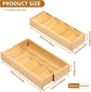 Kitchen drawer organizer - cutlery organizer - expandable bamboo storage box - cutlery rack - telescopic cutlery organizer