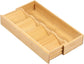 Kitchen drawer organizer - cutlery organizer - expandable bamboo storage box - cutlery rack - telescopic cutlery organizer