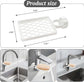 Set of two hangers, sponsor and sink organizer - drainage rack with clips - suitable for kitchens and bathrooms - reusable and removable - for holding soap and sponges - easy to install and adjust