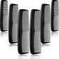 12-piece hair brush set - fine plastic hair brush in pocket size - unisex - fine comb (black)