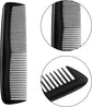 12-piece hair brush set - fine plastic hair brush in pocket size - unisex - fine comb (black)