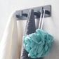 Black self-adhesive towel hooks - Bathroom on the wall - No drilling required - Specifically for shower areas - Heavy-duty wall hooks, self-adhesive towel rails - adhesive wall hooks - Stainless steel self-adhesive hooks - Suitable for kitchens-doors-keys