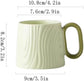 Ceramic mug for home - 8.4 oz plain coffee/tea mug - Dopamine Mood - Coffee mug for reading/studying (green)