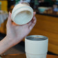 Insulated coffee mug - stainless steel travel cup - 12oz vacuum insulated mug - leak-proof with lid - suitable for hot and cold drinks - ideal for sport, office and outdoor activities (white)