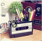 Retro Cassette Tape Pencil Holder - Multifunctional Pencil Holder - Creative Desk Organizer - Pencil Holder with Tape Holder