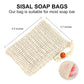 Soap Bags - Natural Sisal - Mesh Bags for Storing Soap - Plastic-Free - Exfoliating - Soap-Lathering - Dry Soap Holder - Shower (4 pieces)
