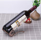 Stainless steel bottle rack - Table wine rack - Decorative inverted wine bottle rack - Modern luxury wine rack - New gift for kitchen and home decor (L-shaped - Bronze)