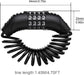 Combination lock - 2 pieces - Black - Motorcycle helmet lock - Theft security - Retractable - Luggage lock - With 4-digit combination - Security lock