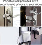 Doorstop - Portable door lock - Travel doorstop - Universal quick-install lock - Emergency lock - Child-safe doorstop - Anti-jam system - Theft security