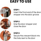 Doorstop - Portable door lock - Travel doorstop - Universal quick-install lock - Emergency lock - Child-safe doorstop - Anti-jam system - Theft security