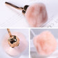 Cleaning Brush - Pink Rose Soft Brush - Suitable for acrylic nail art, manicures, cleaning fabric and can also be used for cutting nails and cleaning makeup brushes, etc. (Pink)