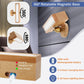 Indoor wall lamp - Wooden LED wall lamp with wireless charging - Bedroom wall lamp - 360° rotating touchscreen dimmable light - Drill-free installation - Suitable for bedroom/living room