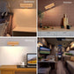 Indoor wall lamp - Wooden LED wall lamp with wireless charging - Bedroom wall lamp - 360° rotating touchscreen dimmable light - Drill-free installation - Suitable for bedroom/living room