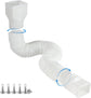 White single gutter extension - Flexible design - Gutter extension - Gutter connector - Rainwater drainage - Extendable from 21 inches to 68 inches