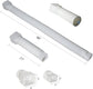 White single gutter extension - Flexible design - Gutter extension - Gutter connector - Rainwater drainage - Extendable from 21 inches to 68 inches