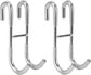 Shower Curtain Hooks (2-pack) - Towel Hooks for Frameless Glass Shower Doors - Shower Squeegee Hooks