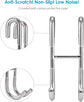 Shower Curtain Hooks (2-pack) - Towel Hooks for Frameless Glass Shower Doors - Shower Squeegee Hooks