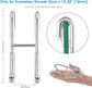 Shower Curtain Hooks (2-pack) - Towel Hooks for Frameless Glass Shower Doors - Shower Squeegee Hooks