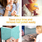 100 foil nail stickers, foil for gel nails, nail foil remover with pre-installed lint-free cotton pads for manicure and pedicure, nail art cleanser