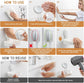 Shower soap dish, load capacity up to 3 kg, bathroom, soap dish with suction cup, wall-mounted, waterproof, no drilling required, removable shower storage container with suction cup, sponge holder, white plastic