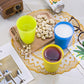 Set of 24 reusable plastic cups, 250 ml, durable plastic drink cups for kids, for use in the kitchen, outdoors, parties, picnics, barbecues, travel (6 bright colours)