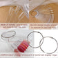 100 transparent nail sticks in wave shape, nail polish sticks, nail display sticks, transparent plastic pointed color sticks with metal ring for salons and beginners
