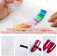 100 transparent nail sticks in wave shape, nail polish sticks, nail display sticks, transparent plastic pointed color sticks with metal ring for salons and beginners