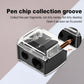 2-piece eyeliner pencil sharpener, makeup pencil sharpener with 2 holes, compact eyebrow pencil sharpener for different sizes of eyebrow pencils, eyeliner pencils, lip liners, etc., easy to clean (black)