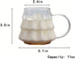 Tree-shaped transparent glass coffee cup - Tree-patterned glass tea cup - Household juice cup - Milk cup with handle