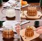 Tree-shaped transparent glass coffee cup - Tree-patterned glass tea cup - Household juice cup - Milk cup with handle